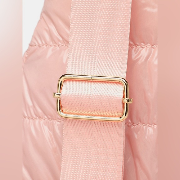 Quilted Adjustable Strap Puffy Sling Bag - Picture 9 of 14